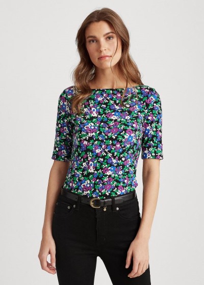 Top Ralph Lauren Floral Algodão-Blend Mulher 23849-BEOR